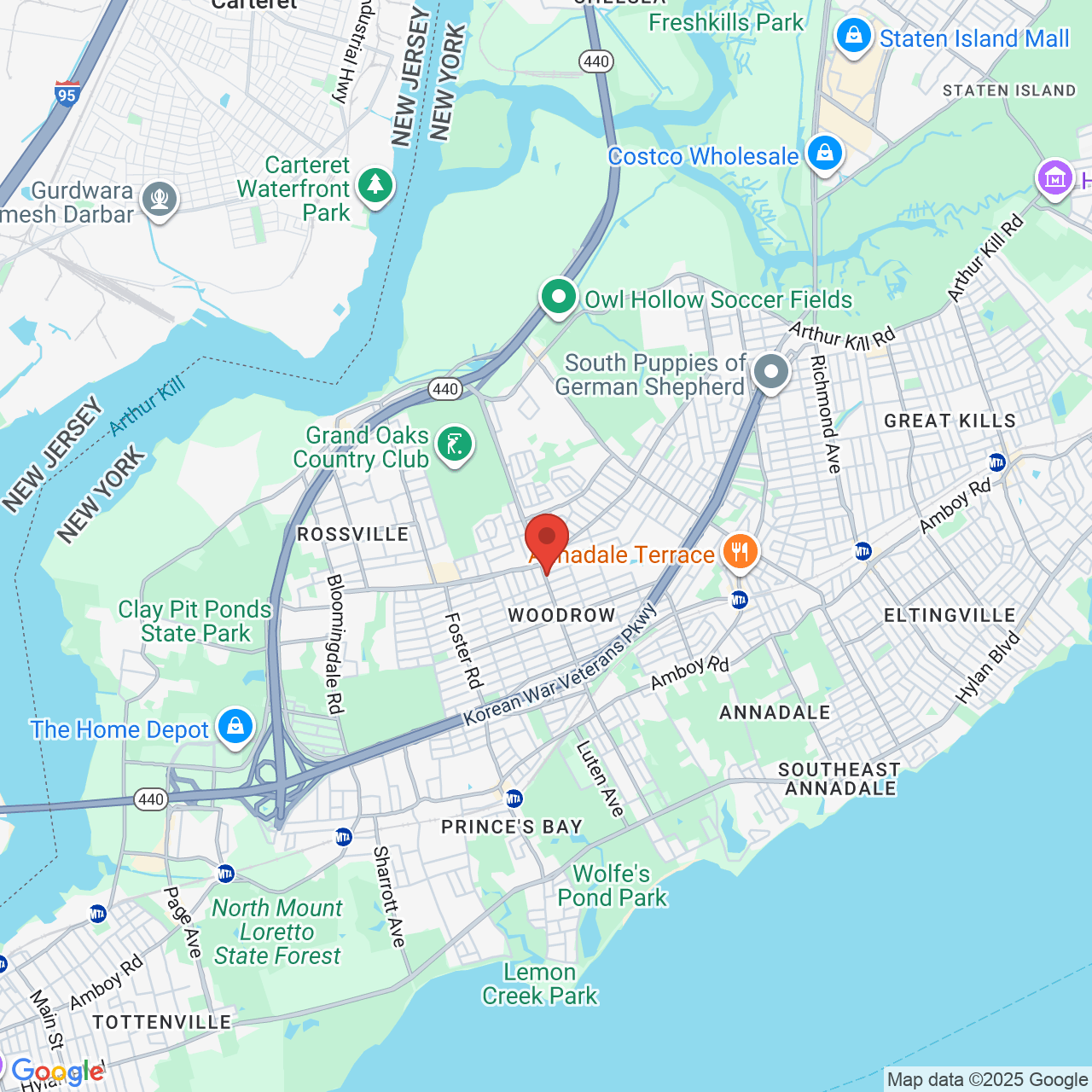 Google map image of our location in 515 Huguenot Ave Staten Island, NY